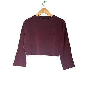 Women's Burgundy Crop Top